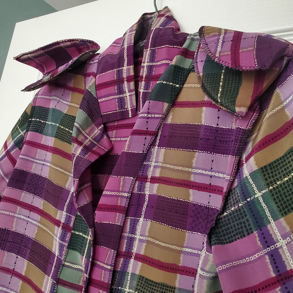 E.K. Designs Vintage Short Sleeve Print Top, NWOT - Picture 6 of 6